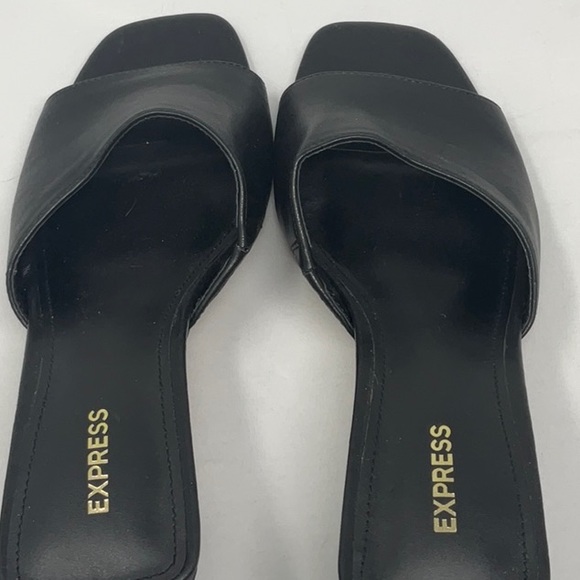 Express like new open toe black heeled sandals, size 8 - Picture 3 of 7